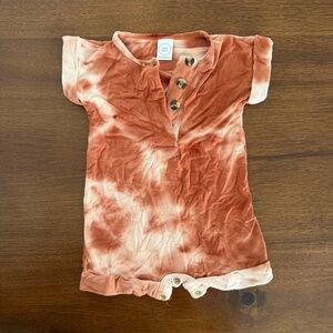 Lou Lou & Company Rust and Cream Baby Romper